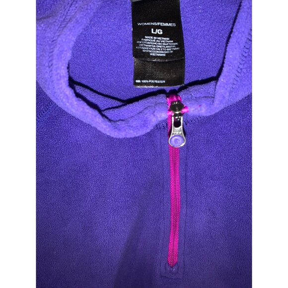 The North Face Womens Purple Quarter-Zip Fleece Pullover Jacket Size L - Picture 4 of 5